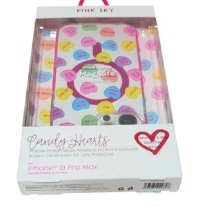 Pink Sky Candy Hearts iPhone 13 Pro Max Case